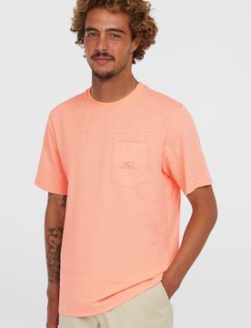 Slub Chest Pocket T-Shirt - Pink - Herren - Größe: S