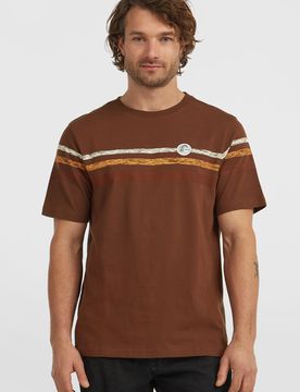 O'Riginals Stripe T-Shirt - Braun - Herren - Größe: XS