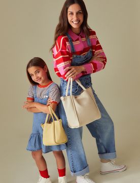 Guevi borsa tote piccola con beauty case e tracolla removibile