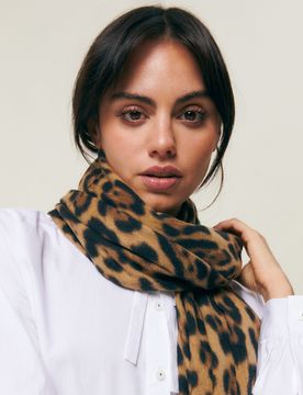 Ainara maxi sciarpa animal print
