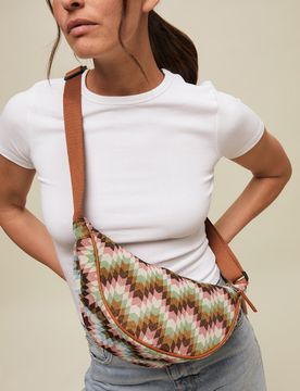 Dilasi jacquard print belt bag