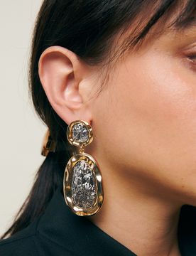Zalika bicoloured long earrings