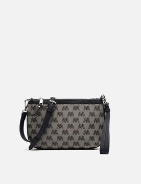 Mongra borsa a tracolla piccola con manico e stampa monogram ED