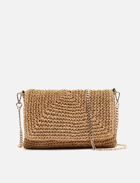 Selia kleine Umhängetasche mit Raffia-Effekt ED