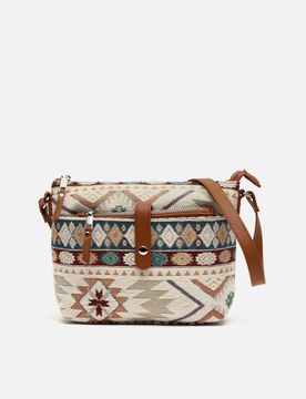 Tiani borsa a tracolla piccola con stampa jacquard e pochette piccola