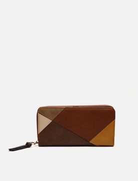 Abeya Große Geldbörse mit Patchwork-Print