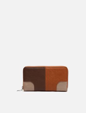 Quini large patchwork print purse