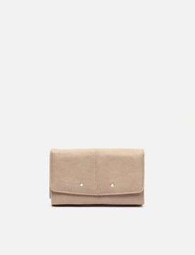Misako Nuro monedero grande Beige