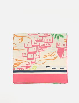 Clouds printed scarf