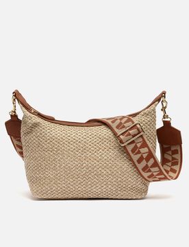Ralenca small crossbody bag with raffia effect