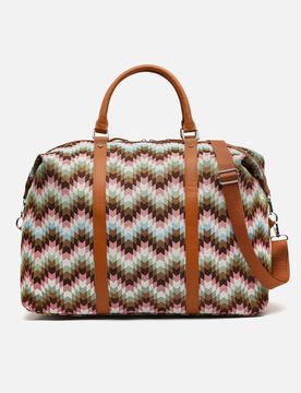 Dila borsa weekend in jacquard stampato con tracolla removibile