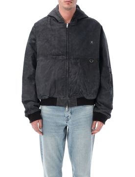 Classic Bomber Jacket with Modern Edge - Size L