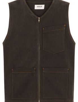 Agolde Sleeveless Denim Mini Jacket