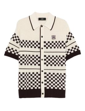 Men's Checkered Mesh Mini Shirt