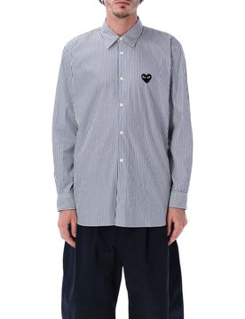 Refined Vertical Striped Cotton Shirt - Size L