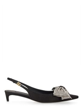 Satin Slingbacks with Rhinestone Embellishment