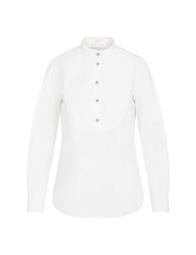 Sculpted-buttons Cotton Shirt