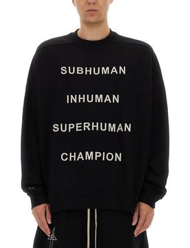 Jumbo Logo-Embroidered Cotton-Jersey Sweatshirt