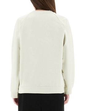 Cotton Sweatshirt with Tulip Print