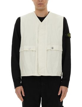 STONE ISLAND Vest in Cotton