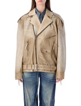 Phoebe Over Leather Jacket