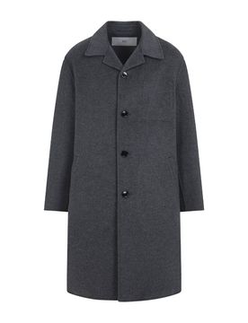 Heart-embroidered Wool Coat