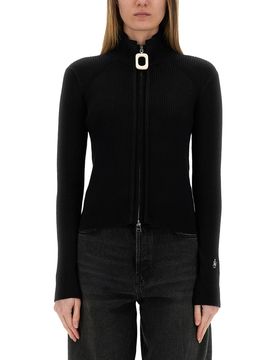 JW ANDERSON Zip-up Ribbed Cardigan