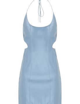 Fitted Mini Satin Dress with Adjustable Straps