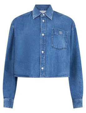 CROPPED SHIRT in UNION OCEAN WASH DENIM