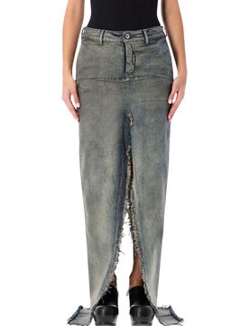 Concordians Runway Sliced Denim Maxi Skirt