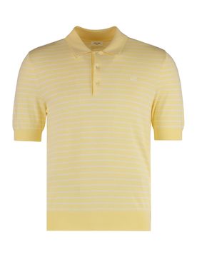 Short-sleeved Polo Sweater in Fine Cotton