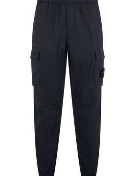 Slim Fit Cargo Pants with Elastic Waistband