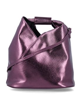 Mini Metallic Effect Origami-Inspired Handbag - 16 cm Height