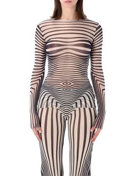 Sculpted Bodice Mini Top with Unique Graphics