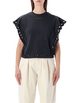 Odyle Cut Out Cotton T-Shirt