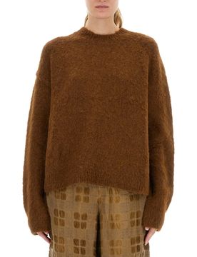UMA WANG Fluffy Crew-neck Sweater