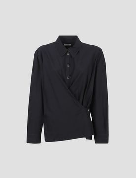 Twisted Straight Collar Shirt