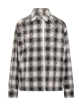 Strass-Embellished Quadri Mini Shirt