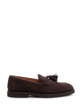 Suede Loafers with NapPleated Design