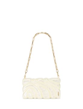 Sculpted Chain Strap Handbag with Magnetic Closure
