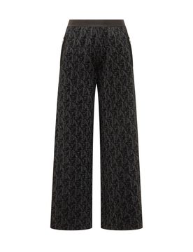 Jacquard Trousers with Paint Detailing