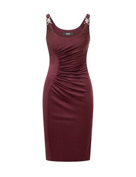 Elegant Midi Dress with Draped Detailing