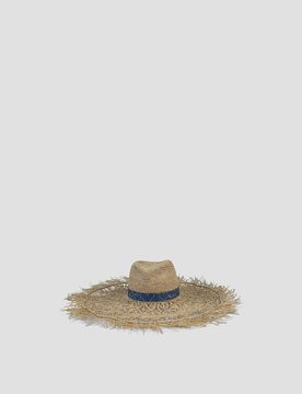 Big Sherandal Hat with Raffia Ribbon