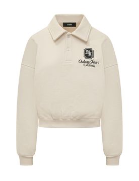 Stylish Knit Polo with Embroidered Front