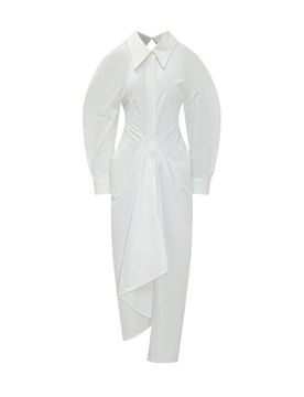 Elegant Suit Shirt with Draped Detailing