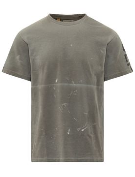 Cut Sleeves Vintage Effect T-shirt