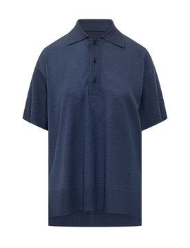 Cut Sleeve Polo with Button Detail