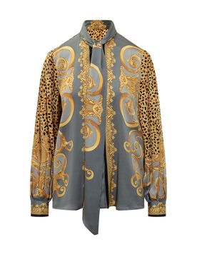 Silk Shirt with Baroque Print