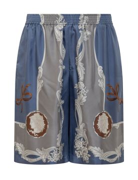 Versace Silk Cameo Mini Shorts