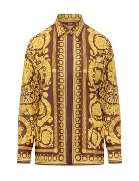 Versace Baroque Silk Formal Shirt